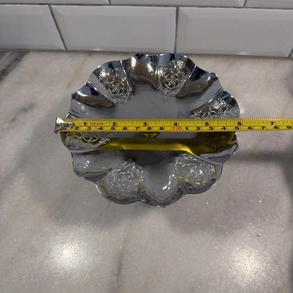 Vintage - Art Deco  - Farber Brothers Krome Kraft -  Pedestal Dish